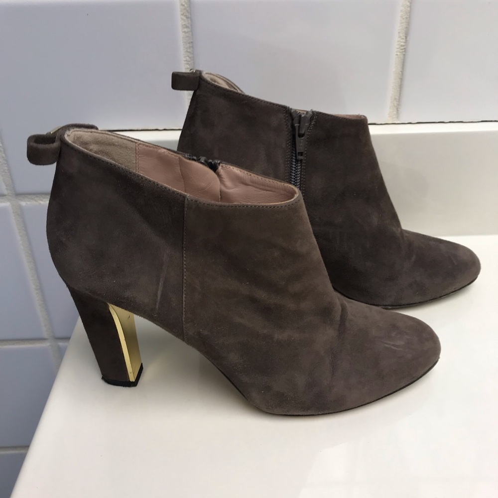 Kate Spade suede bow booties